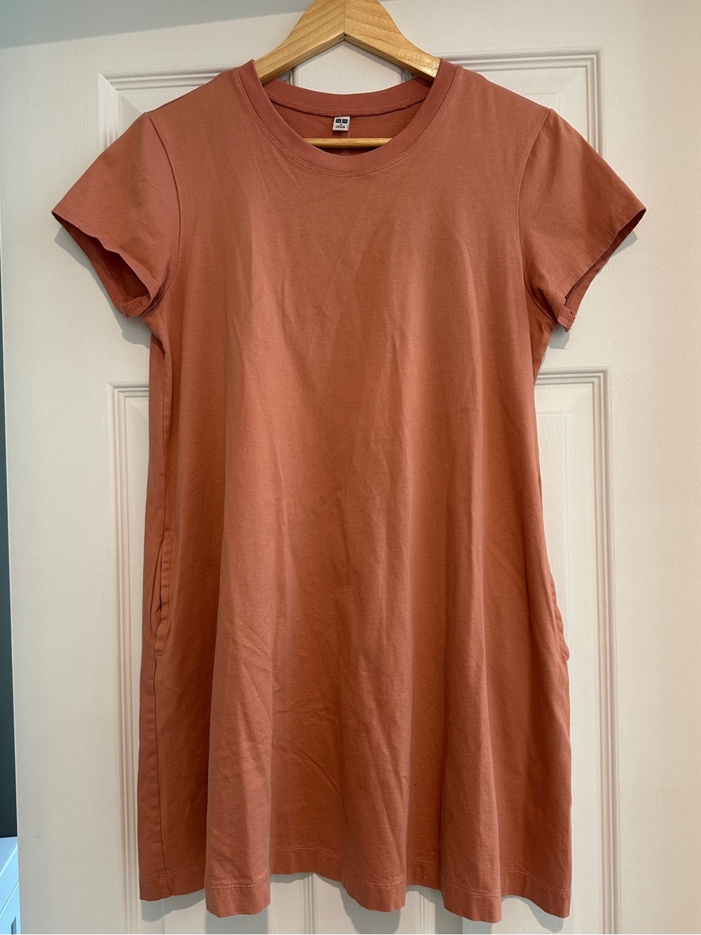 Uniqlo 100% Cotton T-Shirt Dress - Dusty Rose